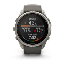 Load image into Gallery viewer, Garmin fenix 9 Pro Solar - 51mm - Titanium with Pebble Gray Silicone Band