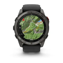 Load image into Gallery viewer, Garmin fenix 8 Pro - 51mm AMOLED Sapphire Carbon grey DLC titanium with black/pebble grey silicone band