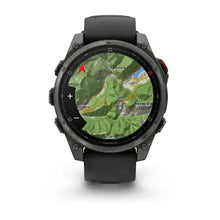 Load image into Gallery viewer, Garmin fenix 8 Pro - 47mm AMOLED Sapphire Carbon grey DLC titanium with black/pebble grey silicone band