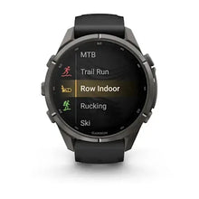 Load image into Gallery viewer, Garmin fenix 9 Pro InReach - 43mm - Carbon Gray DLC Titanium with Black/Pebble Gray Silicone Band