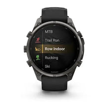 Load image into Gallery viewer, Garmin fenix 9 Pro InReach - 47mm - Carbon Gray DLC Titanium with Black/Pebble Gray Silicone Band