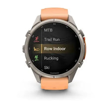 Load image into Gallery viewer, Garmin fenix 9 Pro InReach - 43mm - Titanium with Shell Pink/Autumn Orange Silicone Band