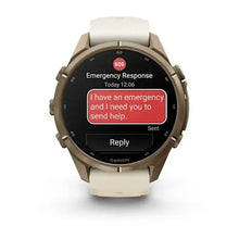 Load image into Gallery viewer, Garmin fenix 9 Pro InReach - 43mm - Autumn Gold Titanium with Cream/French Gray Silicone Band