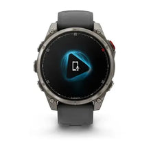 Load image into Gallery viewer, Garmin fenix 8 Pro - 47mm AMOLED Sapphire Titanium with Graphite/black silicone band