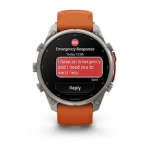 Load image into Gallery viewer, Garmin fenix 9 Pro InReach - 47mm - Titanium with Autumn Orange/Spark Orange Silicone Band