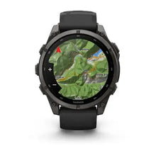 Load image into Gallery viewer, Garmin fenix 9 - 47mm - Carbon Gray DLC Titanium with Black Silicone Band