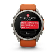Load image into Gallery viewer, Garmin fenix 9 Pro InReach - 51mm - Titanium with Autumn Orange/Spark Orange Silicone Band