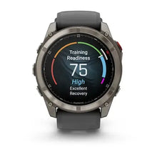 Load image into Gallery viewer, Garmin fenix 8 Pro - 51mm AMOLED Sapphire Titanium with Graphite/black silicone band