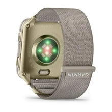 Load image into Gallery viewer, Garmin Venu X1 - Soft Gold with titanium caseback and French Gray nylon band