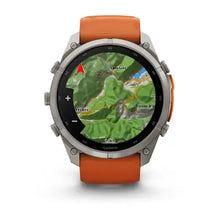 Load image into Gallery viewer, Garmin fenix 9 Pro - 51mm - Titanium with Autumn Orange/Spark Orange Silicone Band