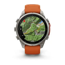 Load image into Gallery viewer, Garmin fenix 9 Pro - 47mm - Titanium with Autumn Orange/Spark Orange Silicone Band