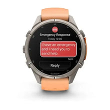 Load image into Gallery viewer, Garmin fenix 9 Pro InReach - 43mm - Titanium with Shell Pink/Autumn Orange Silicone Band