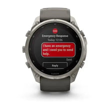 Load image into Gallery viewer, Garmin fenix 9 Pro Solar InReach - 51mm - Titanium with Pebble Gray Silicone Band
