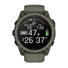 Load image into Gallery viewer, Garmin Tactix 8 - 51 mm AMOLED, Cerakote Coating - Olive Drab - Inc.Applied Ballistics Ultralight Solver - Olive Drab