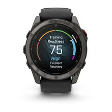 Load image into Gallery viewer, Garmin fenix 8 Pro - 51mm AMOLED Sapphire Carbon grey DLC titanium with black/pebble grey silicone band