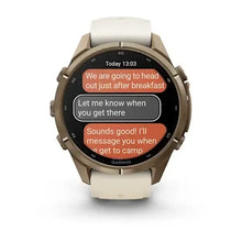 Load image into Gallery viewer, Garmin fenix 9 Pro InReach - 43mm - Autumn Gold Titanium with Cream/French Gray Silicone Band
