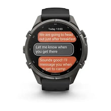 Load image into Gallery viewer, Garmin fenix 9 Pro InReach - 43mm - Carbon Gray DLC Titanium with Black/Pebble Gray Silicone Band