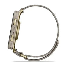 Load image into Gallery viewer, Garmin Venu X1 - Soft Gold with titanium caseback and French Gray nylon band