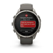 Load image into Gallery viewer, Garmin fenix 9 Pro Solar InReach - 47mm - Titanium with Pebble Gray Silicone Band