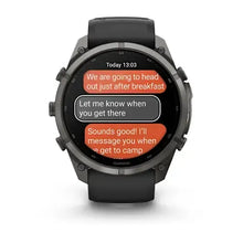 Load image into Gallery viewer, Garmin fenix 9 Pro InReach - 51mm - Carbon Gray DLC Titanium with Black/Pebble Gray Silicone Band
