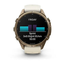 Load image into Gallery viewer, Garmin fenix 9 Pro- 43mm - Autumn Gold Titanium with Cream/French Gray Silicone Band