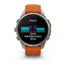 Load image into Gallery viewer, Garmin fenix 9 Pro InReach - 47mm - Titanium with Autumn Orange/Spark Orange Silicone Band