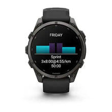 Load image into Gallery viewer, Garmin fenix 9 - 47mm - Carbon Gray DLC Titanium with Black Silicone Band