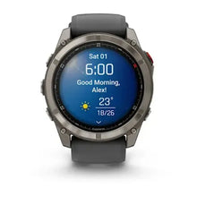 Load image into Gallery viewer, Garmin fenix 8 Pro - 51mm AMOLED Sapphire Titanium with Graphite/black silicone band
