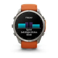 Load image into Gallery viewer, Garmin fenix 9 Pro - 51mm - Titanium with Autumn Orange/Spark Orange Silicone Band