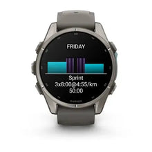 Load image into Gallery viewer, Garmin fenix 9 - 43mm - Titanium with Pebble Gray Silicone Band