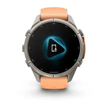 Load image into Gallery viewer, Garmin fenix 9 Pro InReach - 43mm - Titanium with Shell Pink/Autumn Orange Silicone Band