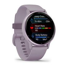 Load image into Gallery viewer, Garmin Vivoactive 5 - Metallic Orchid Aluminum Bezel with Orchid Case and Silicone Band