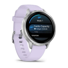 Load image into Gallery viewer, Garmin Venu 4 - 41mm - Silver with Periwinkle Silicone Band