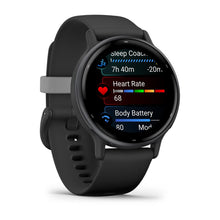 Load image into Gallery viewer, Garmin Vivoactive 5 - Slate Aluminum Bezel with Black Case and Silicone Band