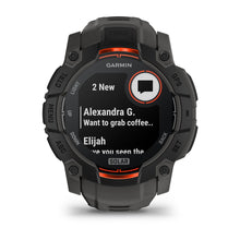 Load image into Gallery viewer, Garmin Instinct 3 - 50 mm Solar - Black w/ Charcoal Silicone Band