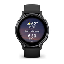 Load image into Gallery viewer, Garmin Vivoactive 5 - Slate Aluminum Bezel with Black Case and Silicone Band