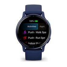 Load image into Gallery viewer, Garmin Vivoactive 5 - Metallic Navy Aluminum Bezel with Navy Case and Silicone Band