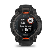 Load image into Gallery viewer, Garmin Instinct 3 - 45 mm Solar - Black w/ Black Silicone Band