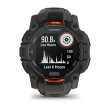 Load image into Gallery viewer, Garmin Instinct 3 - 50 mm Solar - Black w/ Charcoal Silicone Band