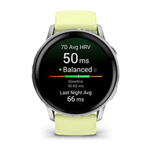 Load image into Gallery viewer, Garmin Venu 4 - 45mm - Silver with Citron Silicone band