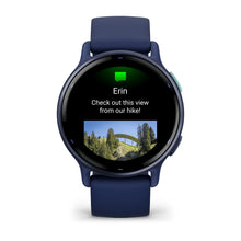 Load image into Gallery viewer, Garmin Vivoactive 5 - Metallic Navy Aluminum Bezel with Navy Case and Silicone Band